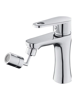 ®   720 Derece Dönebilen 4 Filtreli Tüm Musluk Tipleri İle Uyumlu Montaj Aparatlı Musluk Başlık