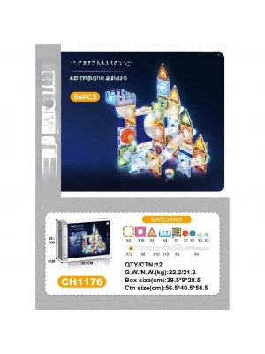 7.5CM Işıklı Blok 86 Parça