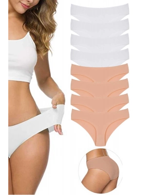 8 Adet Kadın Dikişsiz Lazer Kesim Esnek İz yapmayan Külot S3