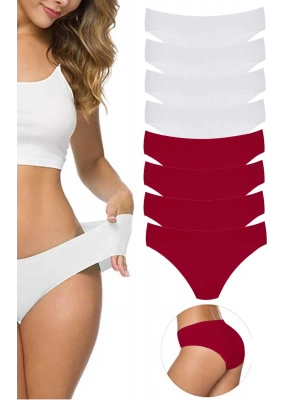 8 Adet Kadın Dikişsiz Lazer Kesim Esnek İz yapmayan Külot S5