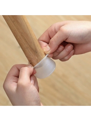 8 Adet Masa Sandalye Mobilya Ayağı Koruyucu Silikon Kılıf -gürültü Emici Parke Koruyucu Silikon