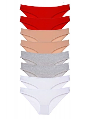 8 adet Süper Eko Set Likralı Kadın Slip Külot 532