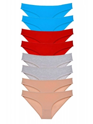8 adet Süper Eko Set Likralı Kadın Slip Külot 534