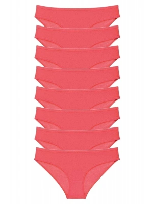 8 adet Süper Eko Set Likralı Kadın Slip Külot Fuşya