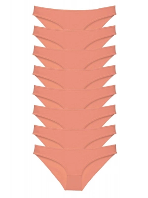 8 adet Süper Eko Set Likralı Kadın Slip Külot Pudra