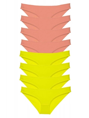 8 adet Süper Eko Set Likralı Kadın Slip Külot Sarı Pudra