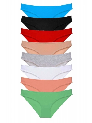8 adet Süper Eko Set Likralı Kadın Slip Külot Set 1