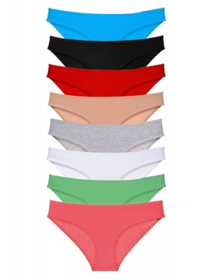 8 adet Süper Eko Set Likralı Kadın Slip Külot Set 3