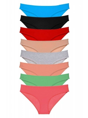 8 adet Süper Eko Set Likralı Kadın Slip Külot Set 4