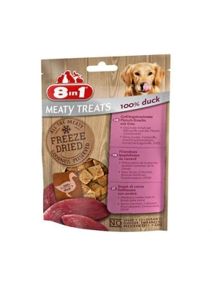 8 in 1 Freeze Dried Tahılsız Kurutulmuş Ördekli Köpek Ödül Maması 1 Adet 50 Gr