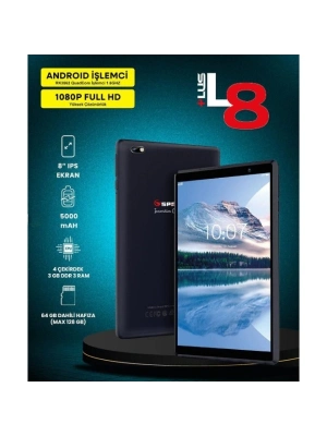 8" IPS Ekran 4 Çekirdek 3GB/64GB Tablet Pc