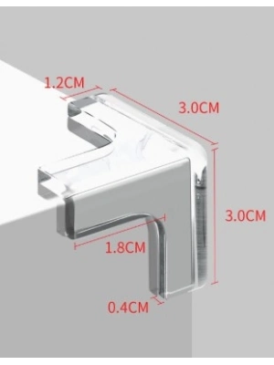 8li Set Silikon Şeffaf Masa Kenarı Koruma Aparatı