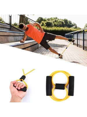 ®  8 Şeklinde Direnç Bandı Yoga Plates Ve Vücut Geliştirme Egzersiz Bandı