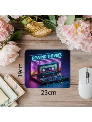 80’ler Ruhlu Müzik Mouse Pad – Parlak Tasarım - 19x23 cm 2 mm Dikdörtgen İthal Baskılı Mouse Pad