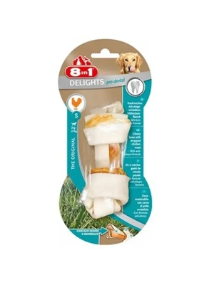 8in1 Delights Pro Dental Düğümlü Tavuk Etli Köpek Kemik Ödülü 1 Adet 35 Gr