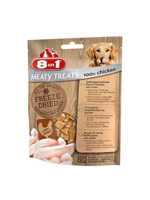 8in1 Freeze Dried Tahılsız Kurutulmuş Tavuk ve Havuçlu Köpek Ödül Maması 1 Adet 50 Gr