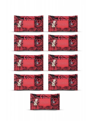 9 Paket Red Rose Islak Havlu Mendil 90 Adet Kapaklı Gül Kokulu