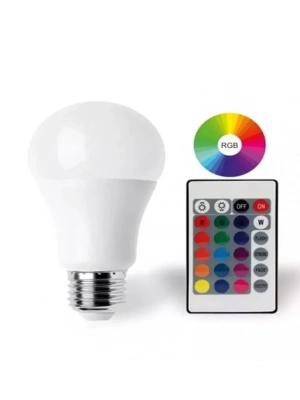 9w E27 Rgb Ve Beyaz Işık Kumandalı Ampul
