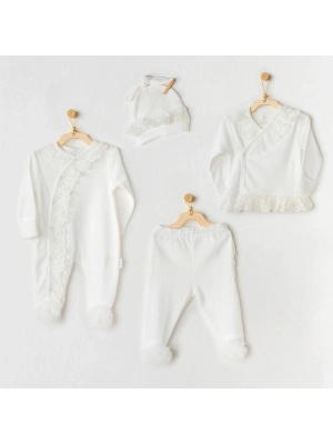 AC25312 Tüllü 4Lü Hastane Çıkışı Ekru