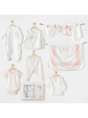 AC25551 Newborn Set Pınk Baloons 10Lu Hastane Çıkışı Ekru