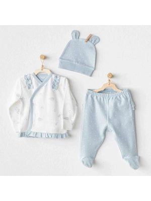 AC25646 Bunny Bear 3Lü Zıbın Set Blue