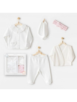 AC25650 Cuddly Bunny Bear 5Li Hastane Çıkışı Ecru Pink