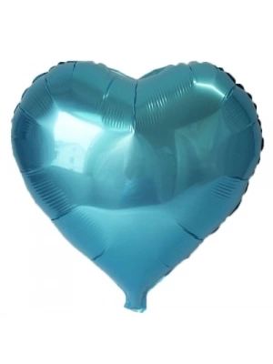 Açık Mavi Kalp Folyo Balon 45 Cm.