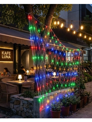 Ağ Şeklinde LED File Işık Dekoratif Ortam Aydınlatma Bahçe Balkon Süsü