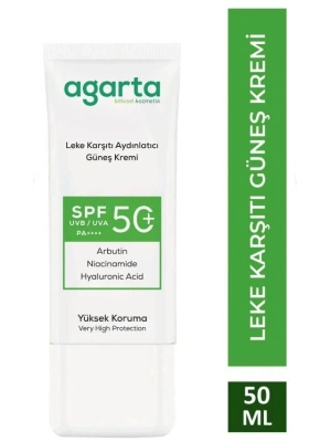 Agarta Doğal Güneş Kremi Leke Karşıtı Aydınlatıcı 50 SPF 50 ml