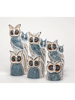 Ahşap 3lü Baykuş Seti 3okas-18