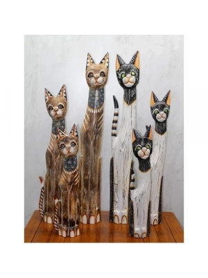 Ahşap 3lü Kedi Seti 1 Metre Model 3