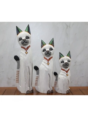 Ahşap 3lü Kedi Seti 50 Cm