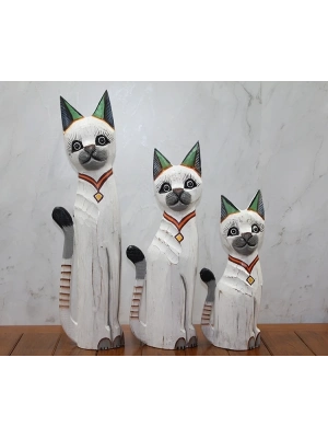 Ahşap 3lü Kedi Seti 50 Cm Okas:1