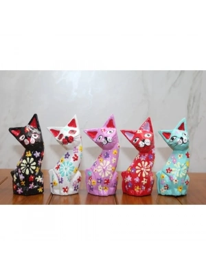 Ahşap 5li Kedi Seti Model 2