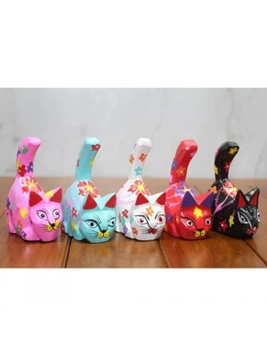 Ahşap 5li Kedi Seti Model 4