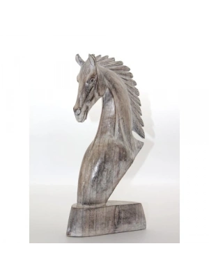 Ahşap At Büstü 40 cm