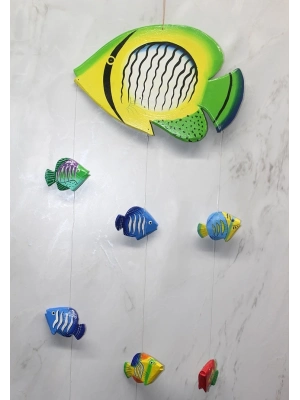 Ahşap Balıklı Rüzgar Çanı Sayang-2