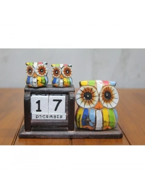 Ahşap Baykuş Takvim Model 2