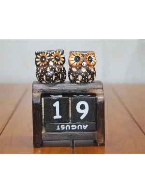 Ahşap Baykuş Takvim Polos-22