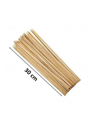 Ahşap Çöp Şiş Çubuğu 30 Cm - 50 Adet