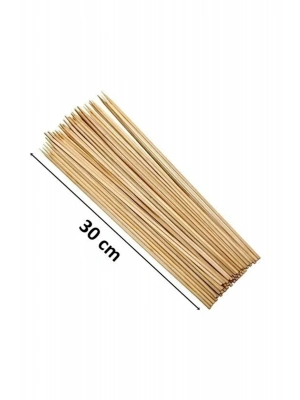 Ahşap Çöp Şiş Çubuğu 30 Cm - 50 Adet