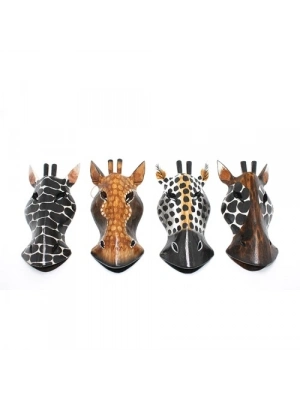 Ahşap Duvara Asmalı 20 Cm Zebra Maske