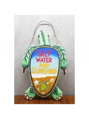 Ahşap Duvara Asmalı Kaplumbağa