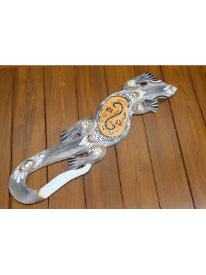 Ahşap Duvara Asmali Kertenkele Figürü Galileo-21