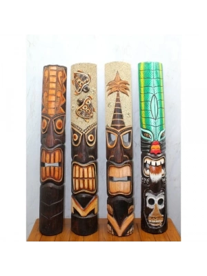 Ahşap Duvara Asmalı Maske 1 Metre