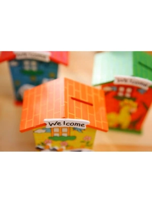 Ahşap Ev Tasarımlı Kumbara