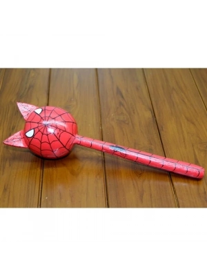 Ahşap Kedili Spiderman Marakas Tekli