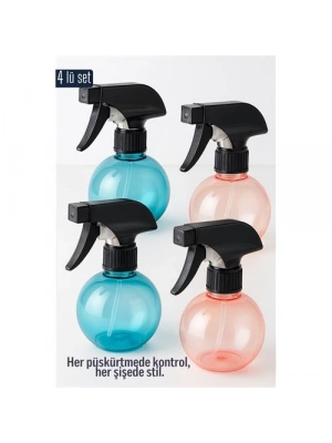 Boş Sprey Şişe 4 x 250 ml 4 ADET 250 ml Renkli Sprey Şişe – 4’lü Çok Amaçlı Set