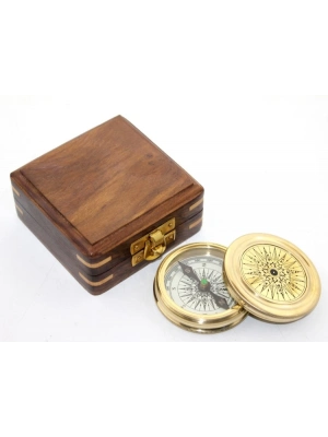 Ahşap Kutulu Pusula Model 2