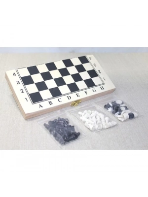 Ahşap Kutulu Satranç Tavla Seti Model 4